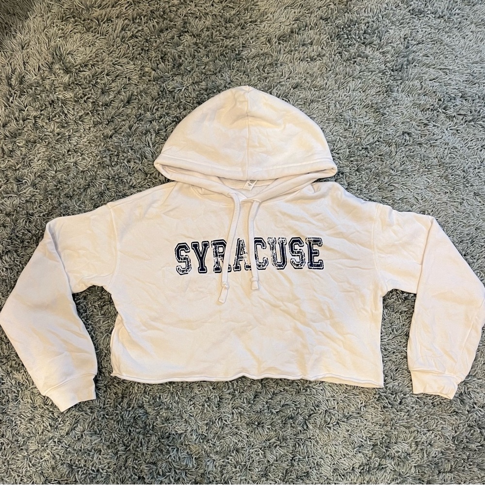 Syracuse vintage cropped hoodie